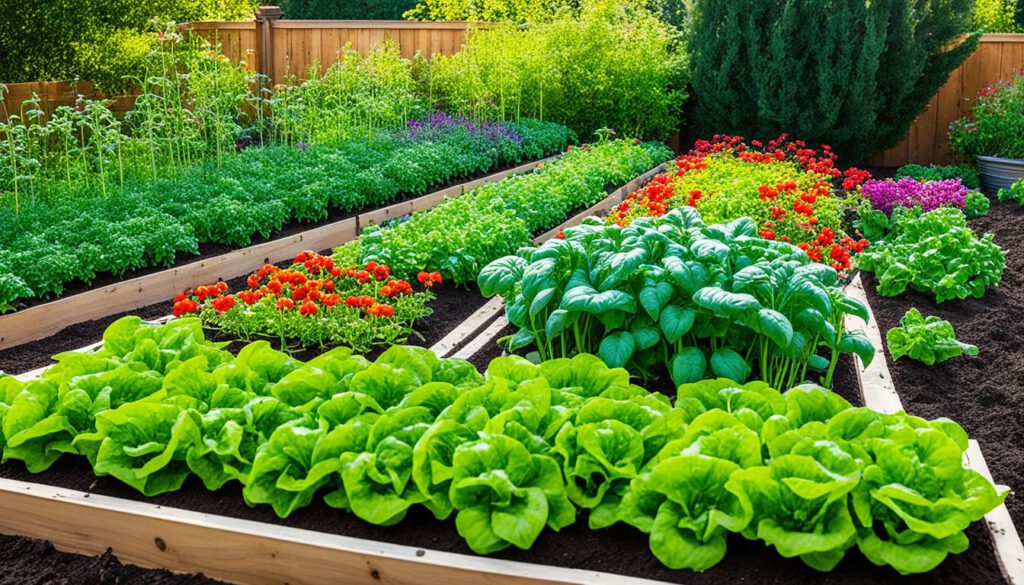 Gemüsegarten im Frühling