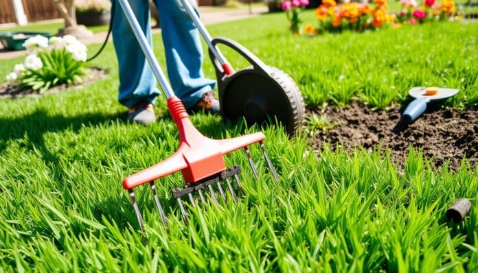Rasenpflege im Frühling