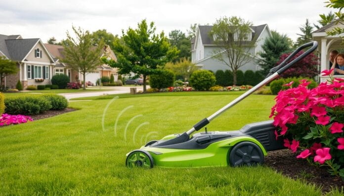 Leiser Elektromäher