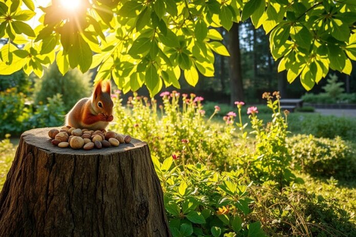 Eichhörnchen im Garten