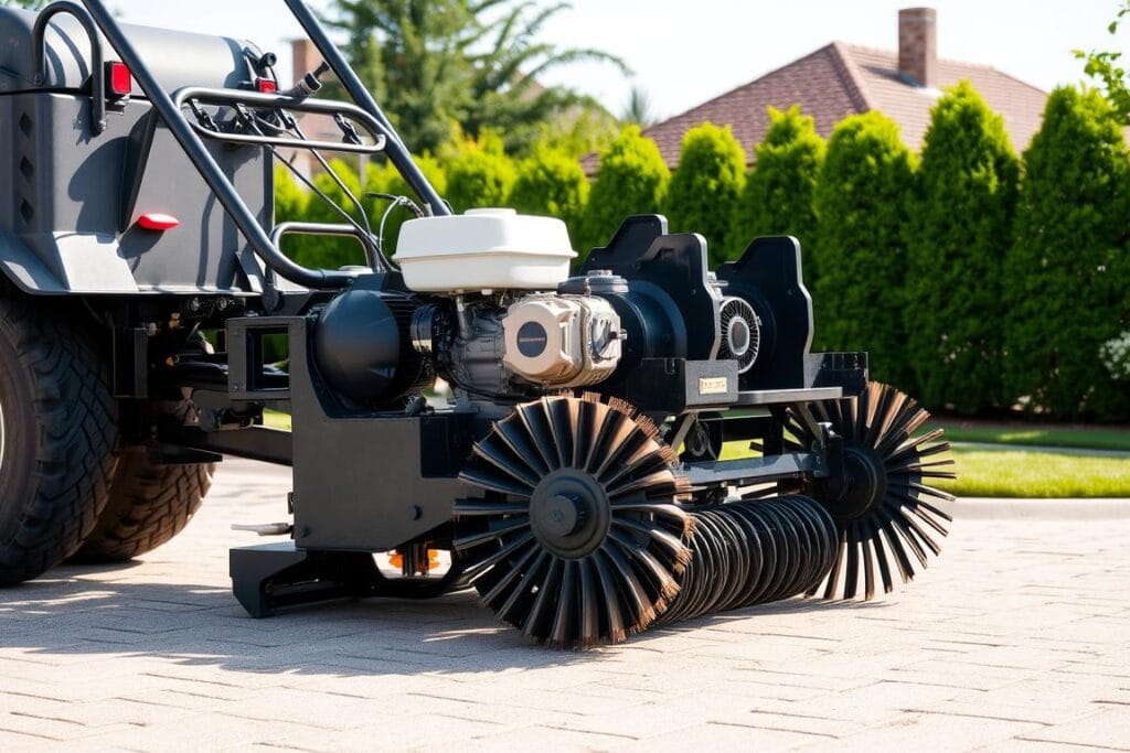 motorisierte Kehrmaschine