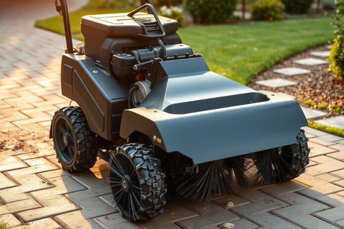 motorisierte Kehrmaschine