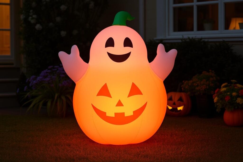 Aufblasbarer beleuchteter Kürbisgeist für Halloween Gartendekoration Aufblasbarer beleuchteter Kürbisgeist für Halloween Gartendekoration