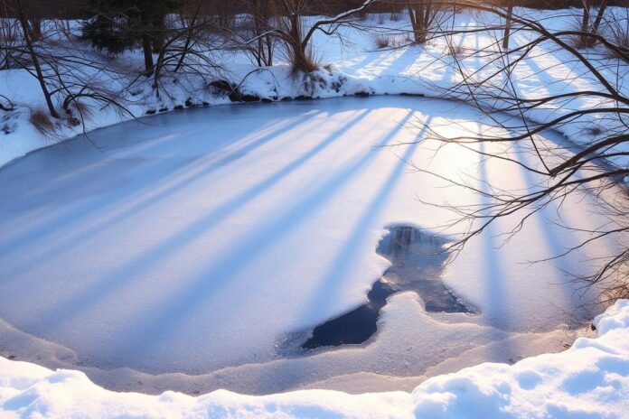 Gartenteiche im Winter