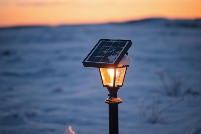 Solarlampen im Winter