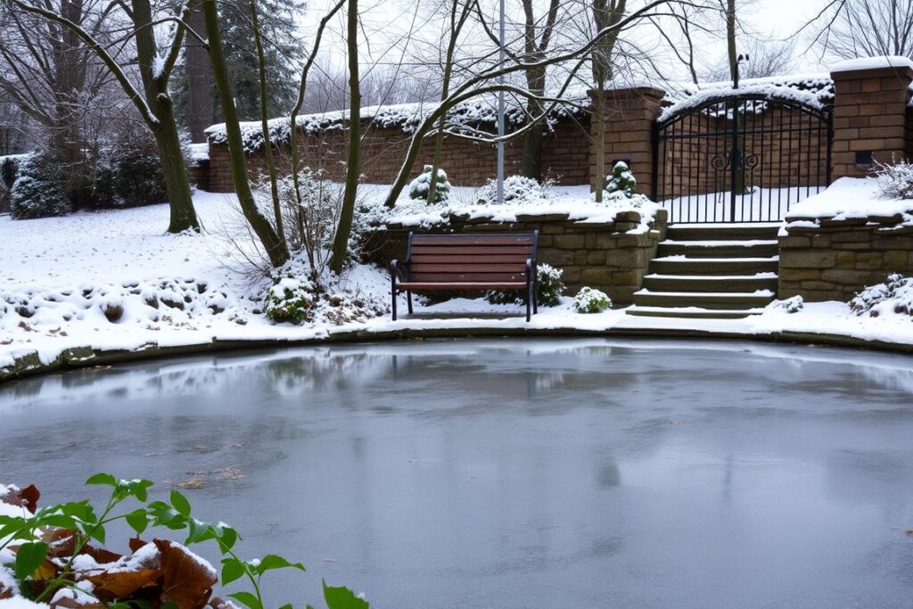 Teich winterfest machen